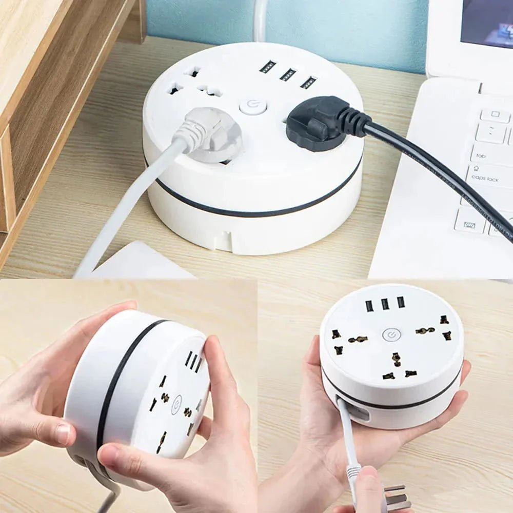 EU Plug AC Outlet Smart Home Power Strip – Multipurpose Electrical Extension Cord with USB Ports & Fast Charging - techshot