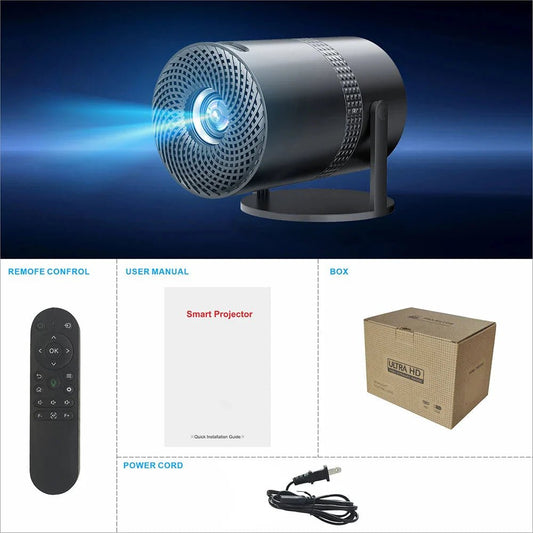 Salange P300 Mini Portable Projector - 4K 8K Video Decoding, 720P HD, Android 11, Wi - Fi, BT 5.1 - techshot