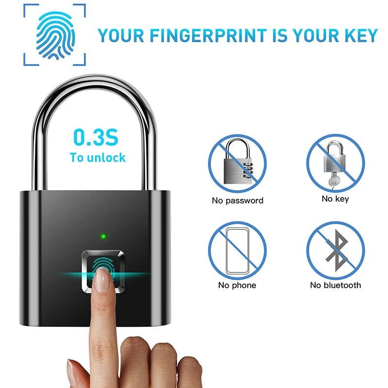 Smart Fingerprint Padlock - techshot