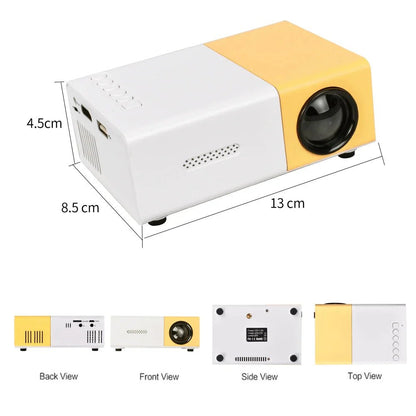 Mini Projector – 1080P Full HD Support, Portable LED Projector, 4K Video Playback, Multiple Connectivity Options - techshot