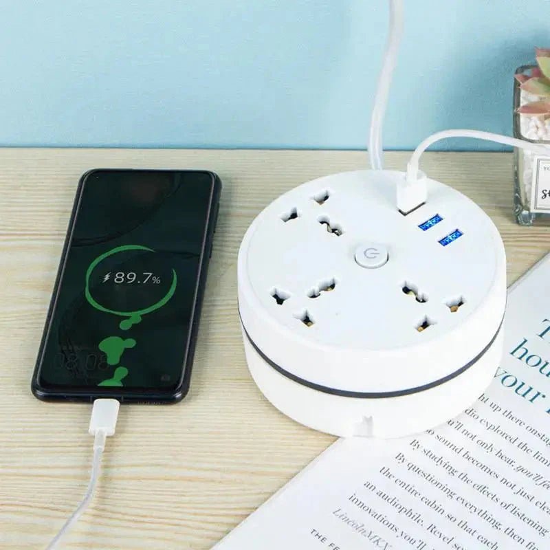 EU Plug AC Outlet Smart Home Power Strip – Multipurpose Electrical Extension Cord with USB Ports & Fast Charging - techshot